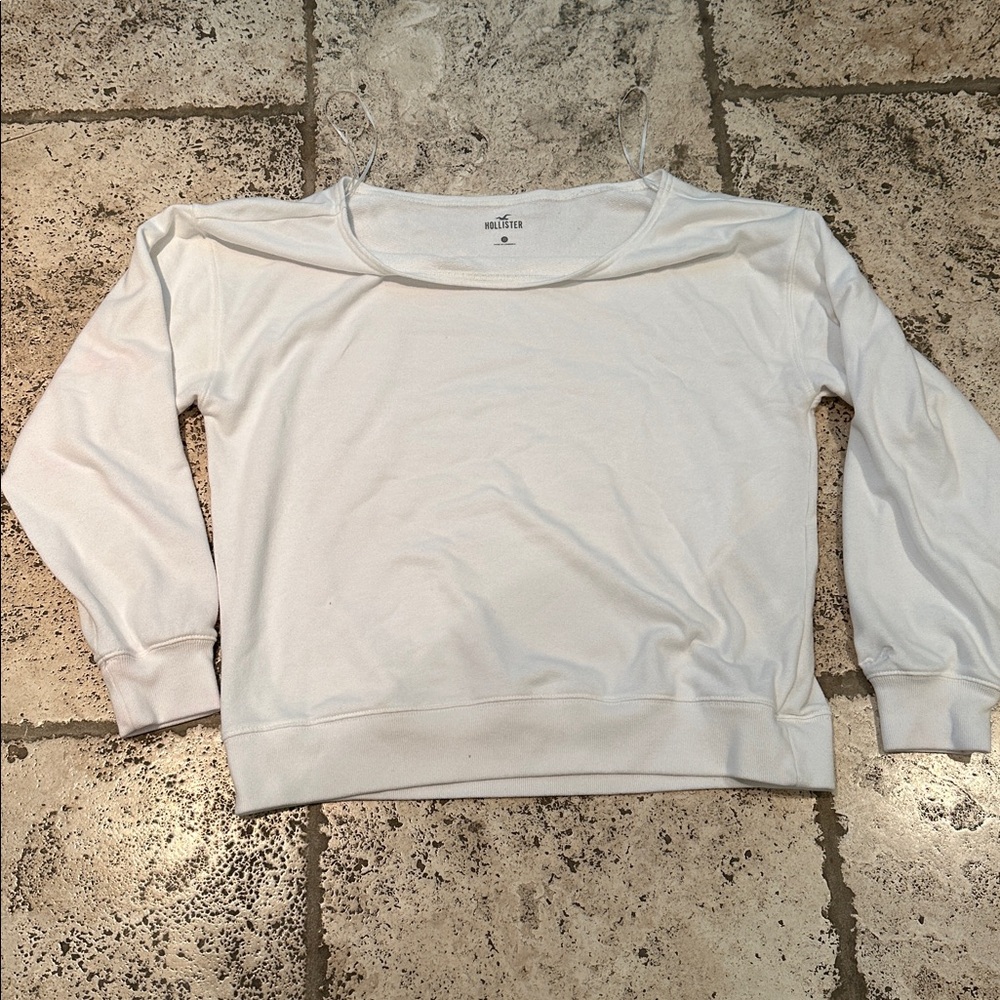 White Long Sleeve Top by Hollister XS. Sweatshirt